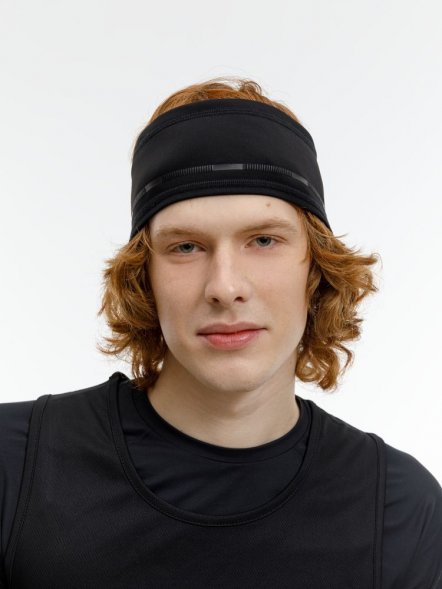 Спортивная повязка утепленная Jogge, черная 