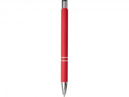Шариковая кнопочная ручка Moneta с матовым антискользящим покрытием, красный