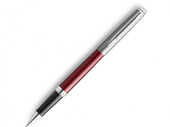Ручка роллер Waterman Hemisphere Entry Point Stainless Steel with Red Lacquer в подарочной упаковке 
