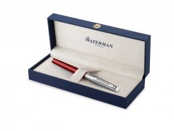 Ручка роллер Waterman Hemisphere Entry Point Stainless Steel with Red Lacquer в подарочной упаковке