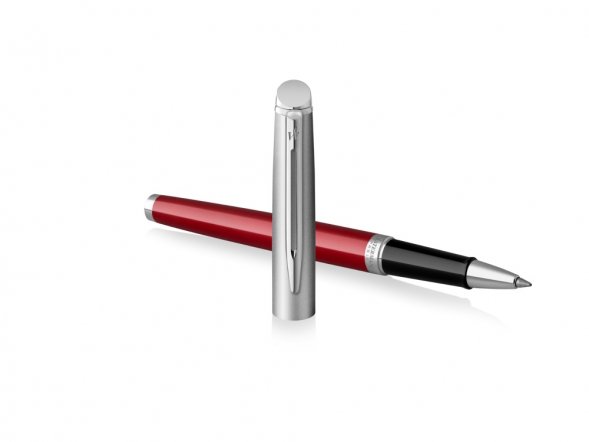 Ручка роллер Waterman Hemisphere Entry Point Stainless Steel with Red Lacquer в подарочной упаковке 