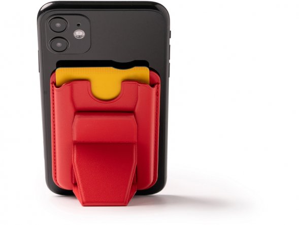 Картхолдер с подставкой Sekun, красный 