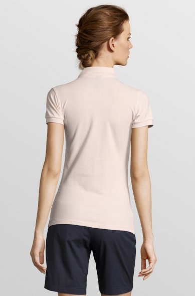 Рубашка поло женская People 210, нежно-розовая 