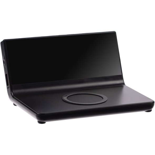 Зарядная станция с часами Electron, черная 