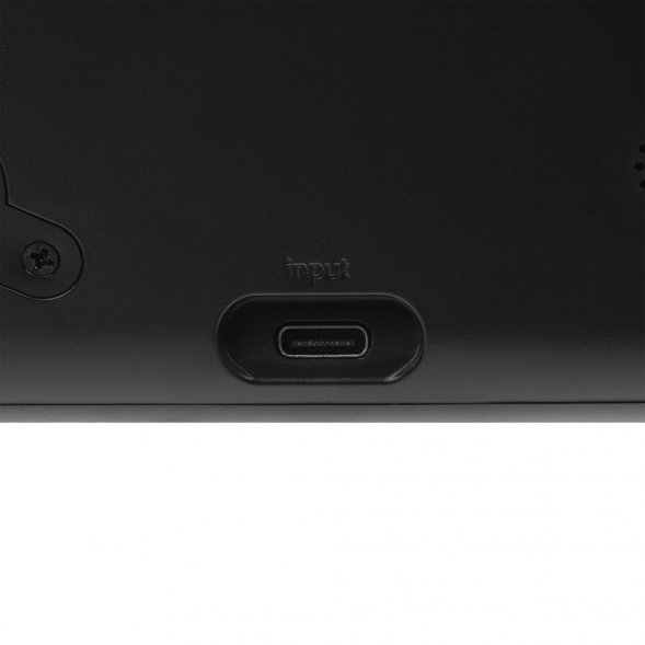 Зарядная станция с часами Electron, черная 