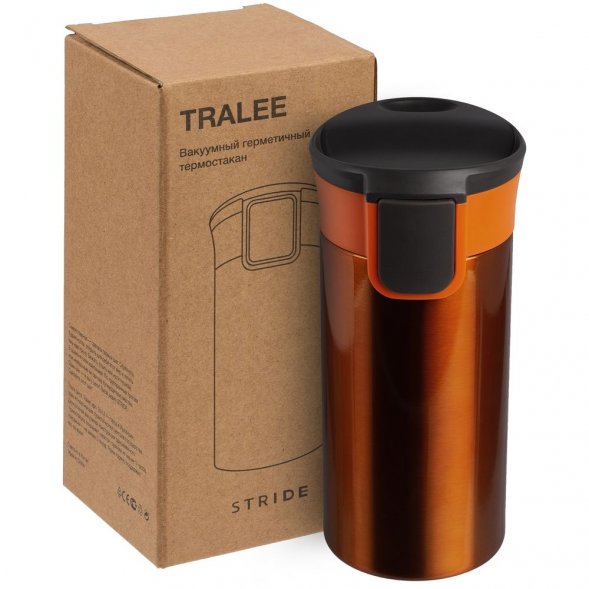 Термостакан Tralee, оранжевый 