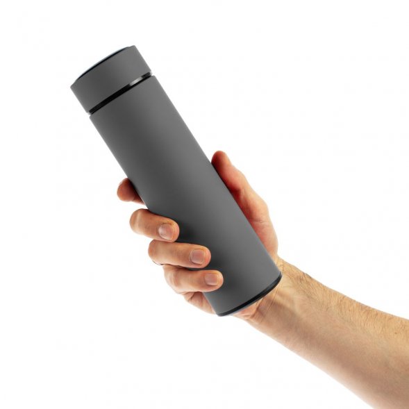 Термос с ситечком Percola, серый 