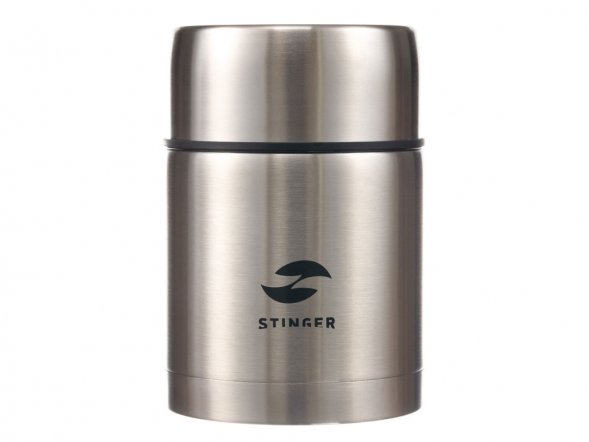 Термос ланч-бокс Stinger, 0,7 л, широкий, нержавеющая сталь, серебристый, 10,8 x 10,8 x 15,9 см 
