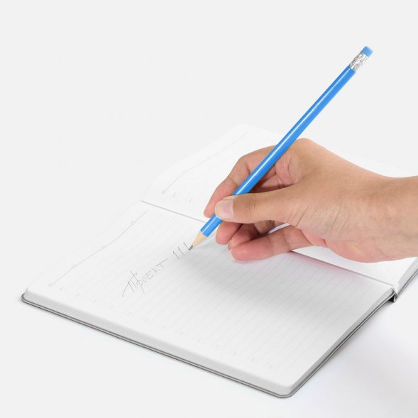 Карандаш простой Triangle с ластиком, синий 