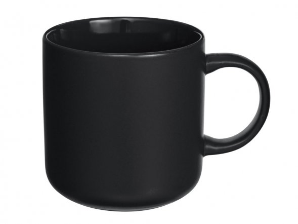 Кружка матовая Rita, 410мл, черный 