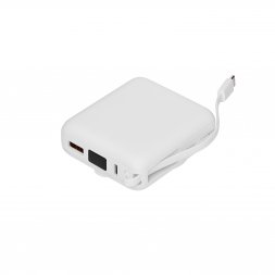 Внешний аккумулятор с подсветкой Ritter PD 10000mAh с функцией беспроводной зарядки 15W, белый
