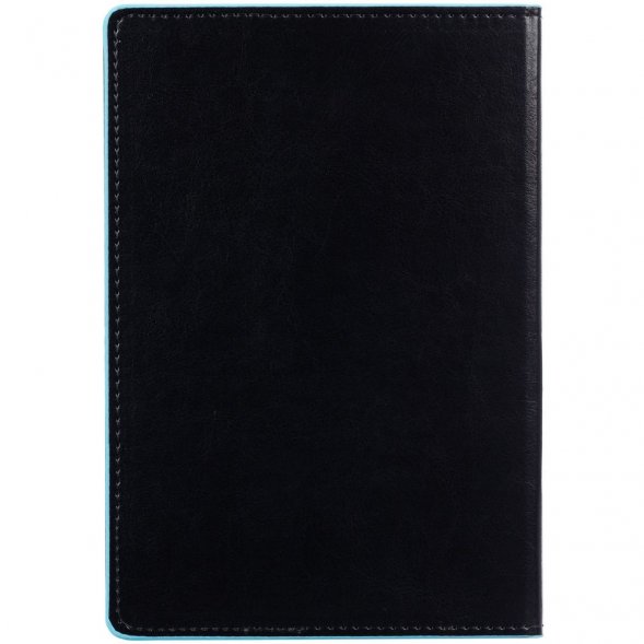 Ежедневник Alanis, недатированный, черный c голубым 