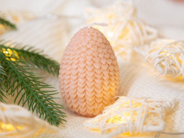 Свечи на подставке Дракон, яйцо дракона, елочка 