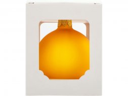 Стеклянный шар желтый матовый, заготовка шара 6 см, цвет 23