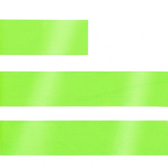 Лента сатиновая Satin 20 XL, зеленый неон, 200 см 