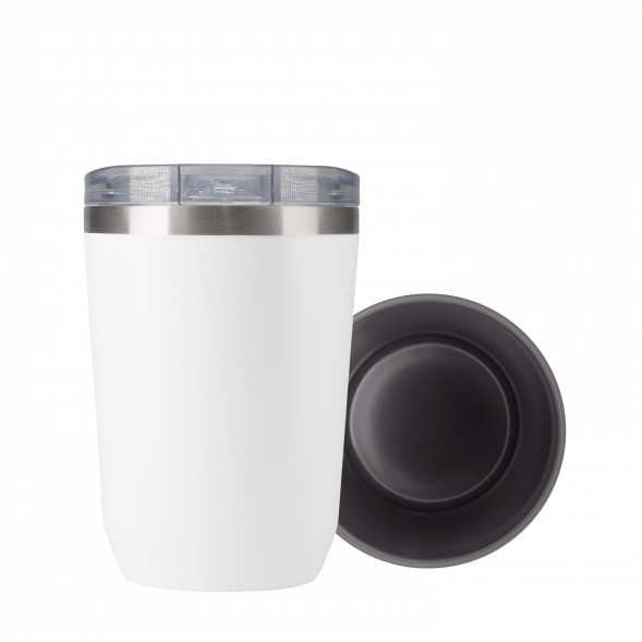 Термокружка вакуумная с керамическим покрытием Arctic, белый/серый 