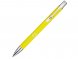 Алюминиевая шариковая кнопочная ручка Moneta, черные чернила, желтый 