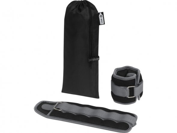 Набор Jane из двух регулируемых утяжелителей для голеностопа/запястья весом 0,5 кг, серый 