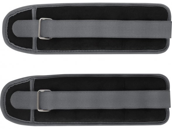 Набор Jane из двух регулируемых утяжелителей для голеностопа/запястья весом 0,5 кг, серый 