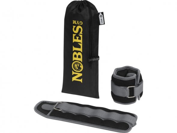 Набор Jane из двух регулируемых утяжелителей для голеностопа/запястья весом 0,5 кг, серый 