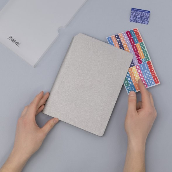 Ежедневник Molto недатированный, серебряный 