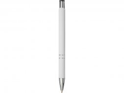 Шариковая кнопочная ручка Moneta с матовым антискользящим покрытием, белый