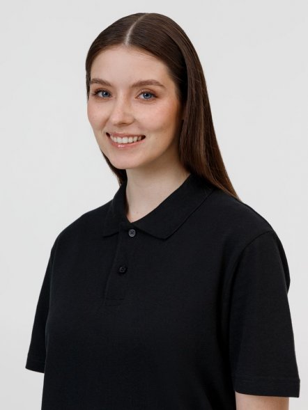 Рубашка поло унисекс Pulse, черная 