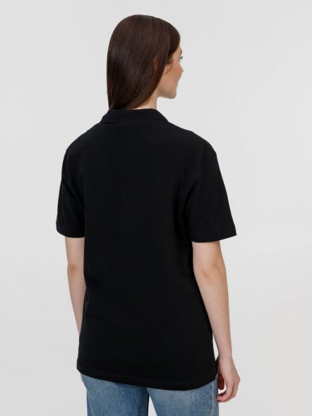 Рубашка поло унисекс Pulse, черная 