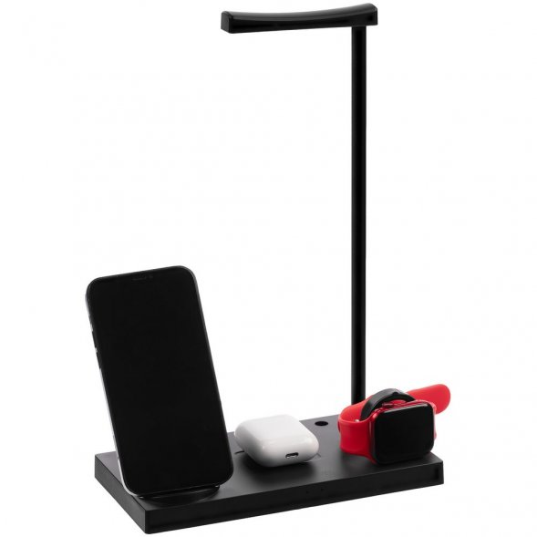 Зарядная станция с лампой Quick Trick, черная 