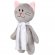 Мягкая игрушка Beastie Toys, котик с белым шарфом 