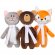 Мягкая игрушка Beastie Toys, котик с белым шарфом 