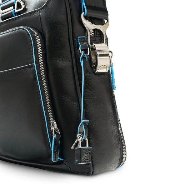 Сумка с отделением для ноутбука Piquadro Blue Square, черная 