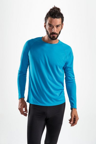 Футболка с длинным рукавом Sporty LSL Men, белая 
