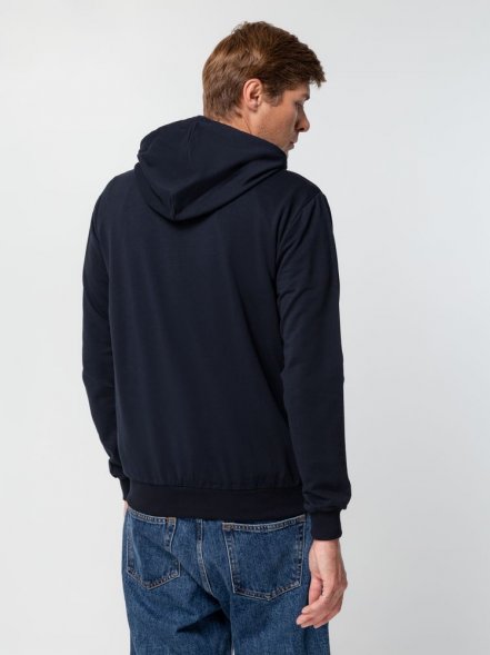 Толстовка на молнии с капюшоном Unit Siverga, темно-синяя 