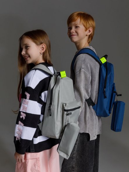 Детский рюкзак Base Kids с пеналом, темно-синий 