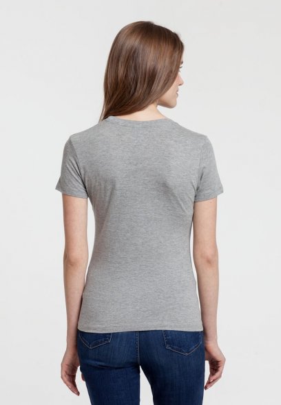 Футболка женская «На шаг впереди», серый меланж 