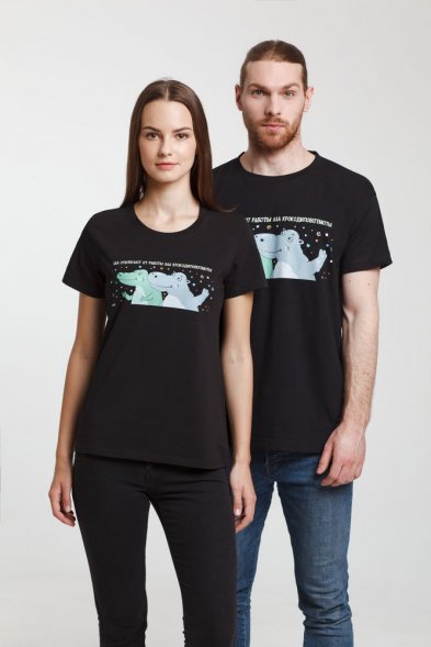 Футболка женская «Крокодилобегемоты», черная 