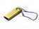 USB 2.0-флешка на 4 Гб с мини чипом и круглым отверстием, золотистый 