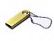USB 2.0-флешка на 4 Гб с мини чипом и круглым отверстием, золотистый 