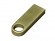 USB 2.0-флешка на 4 Гб с мини чипом и круглым отверстием, золотистый 