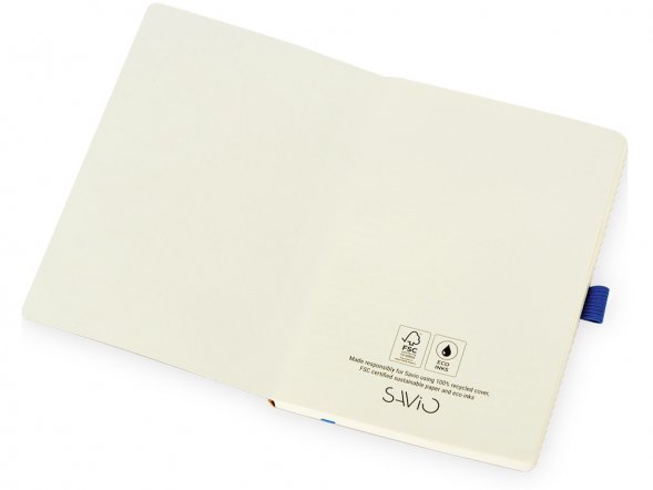 Блокнот Sevilia Soft, гибкая обложка из крафта A5, 80 листов, крафтовый/синий 