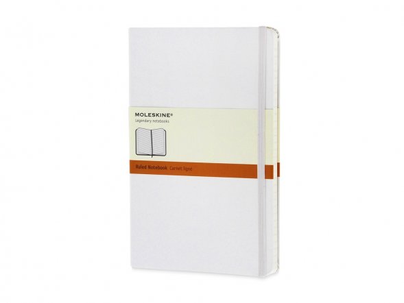 Записная книжка Moleskine Classic (в линейку) в твердой обложке, Large (13х21см), белый 