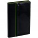 Ежедневник Alanis, недатированный, черный c зеленым 