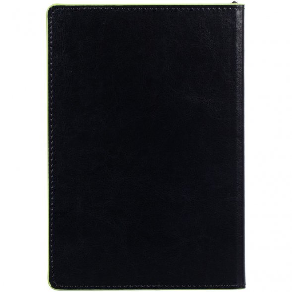 Ежедневник Alanis, недатированный, черный c зеленым 