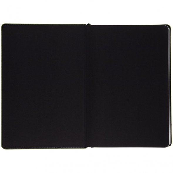 Ежедневник Alanis, недатированный, черный c зеленым 