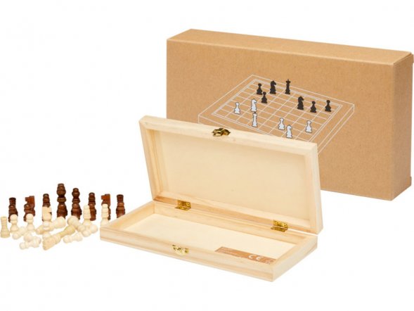 Деревянный шахматный набор King, натуральный 