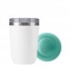 Термокружка вакуумная с керамическим покрытием Arctic, белый/аква 