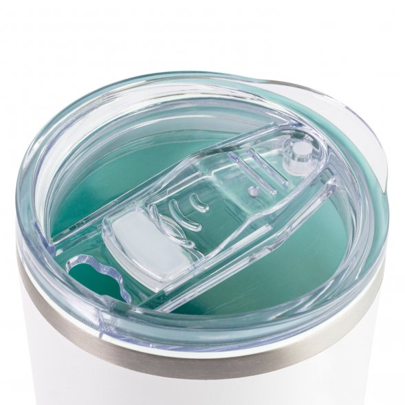 Термокружка вакуумная с керамическим покрытием Arctic, белый/аква 