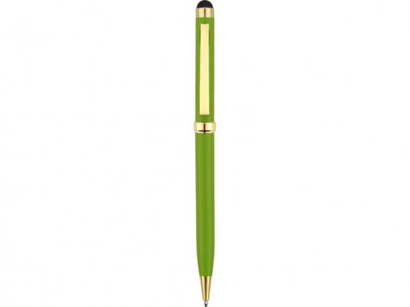 Ручка шариковая Голд Сойер со стилусом, зеленое яблоко 