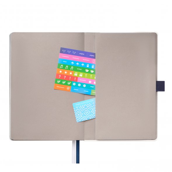 Ежедневник Arctic недатированный, белый/синий 